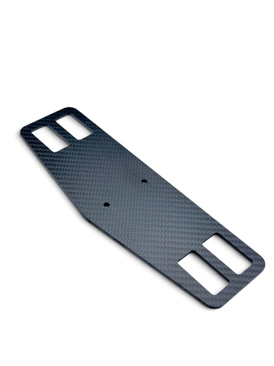 AeroGain BTA carbon fibre mount plate, long length, 3 mm carbon with slotted bolt ends