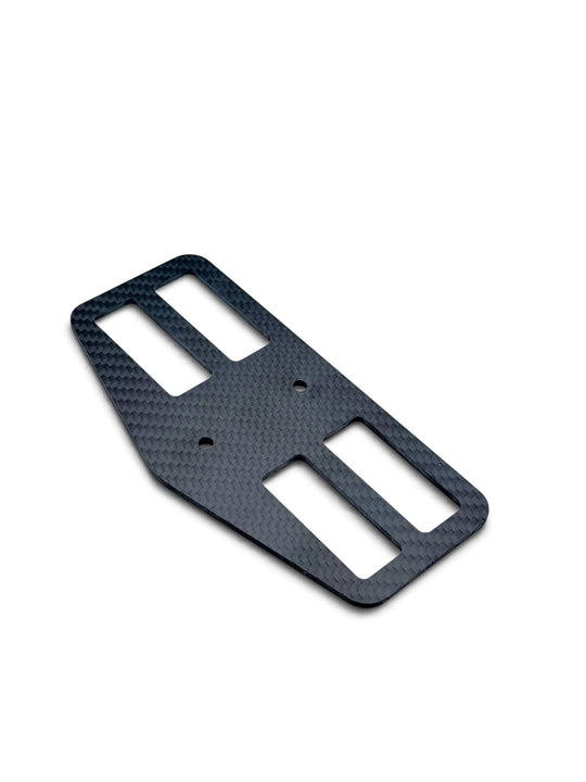 AeroGain BTA carbon fibre mount plate, short length, 3 mm carbon with slotted bolt ends