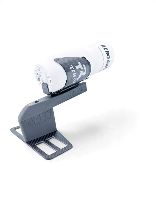 AeroGain Double Bottle BTA top section with one bottle, three-quarter view