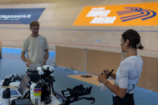 Tester and rider changing the setup between runs