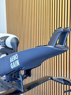 Aero Cockpit bolted to the spacer towers of a Scott TT bike, seen from the side